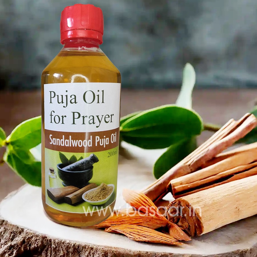 Puja Oil for Prayer Lamp Oil for Pooja Diya Oil with Goodness of Sandalwood Oil 200ml