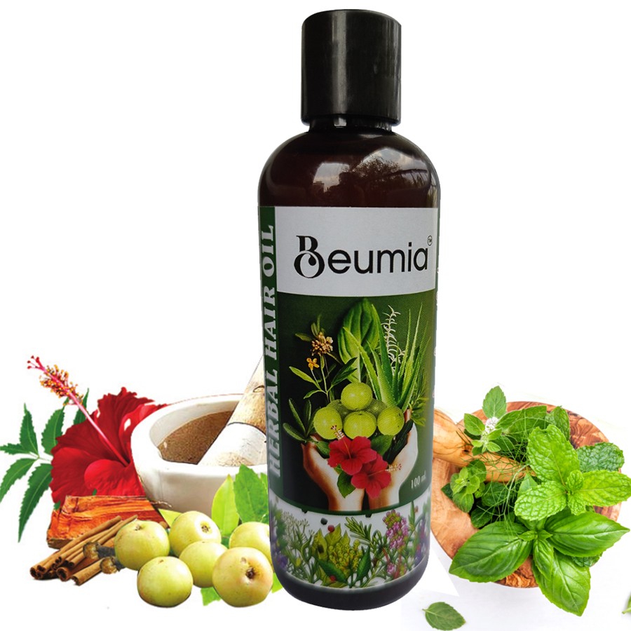 Beumia™ Herbal Hair Oil for Men and Women | Promotes Hair Growth & Reduces Hair Fall | With Rosemary, Castor, Amla, Coconut and Bhringraj Oil | 100 ml 