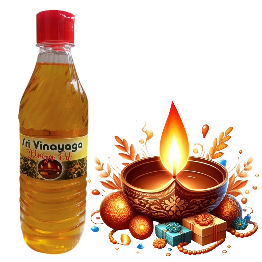 Sri Vinayaga Homemade Pancha Deepam Pooja Oil for Holy Prayers (500ml)