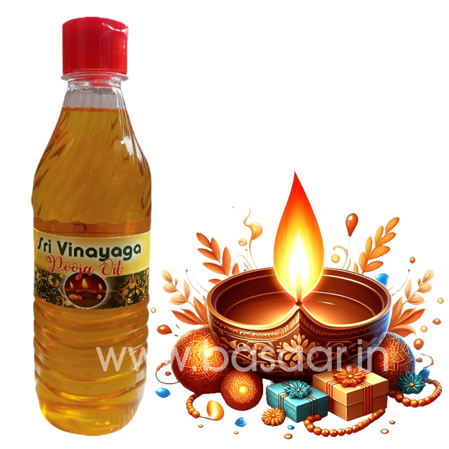 Sri Vinayaga Homemade Pancha Deepam Pooja Oil for Holy Prayers (500ml)