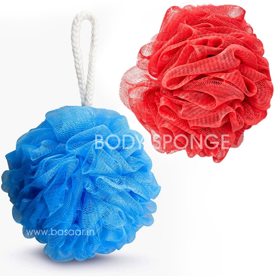 Body Sponge Shower Bath Loofah, Scrubber for Women, Men and Babies (Color may vary)