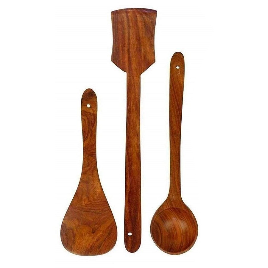 Wooden Spoon Set For Cooking, Frying and Serving  (Set of 3)