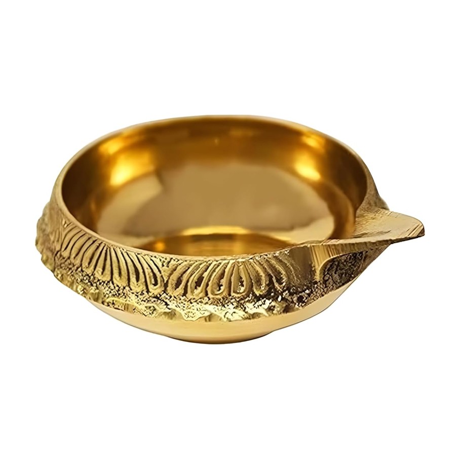 Brass Kuber Diyas Oil Lamps for Pooja Room Decoration | Diwali Festival (Size 1.5 inch)