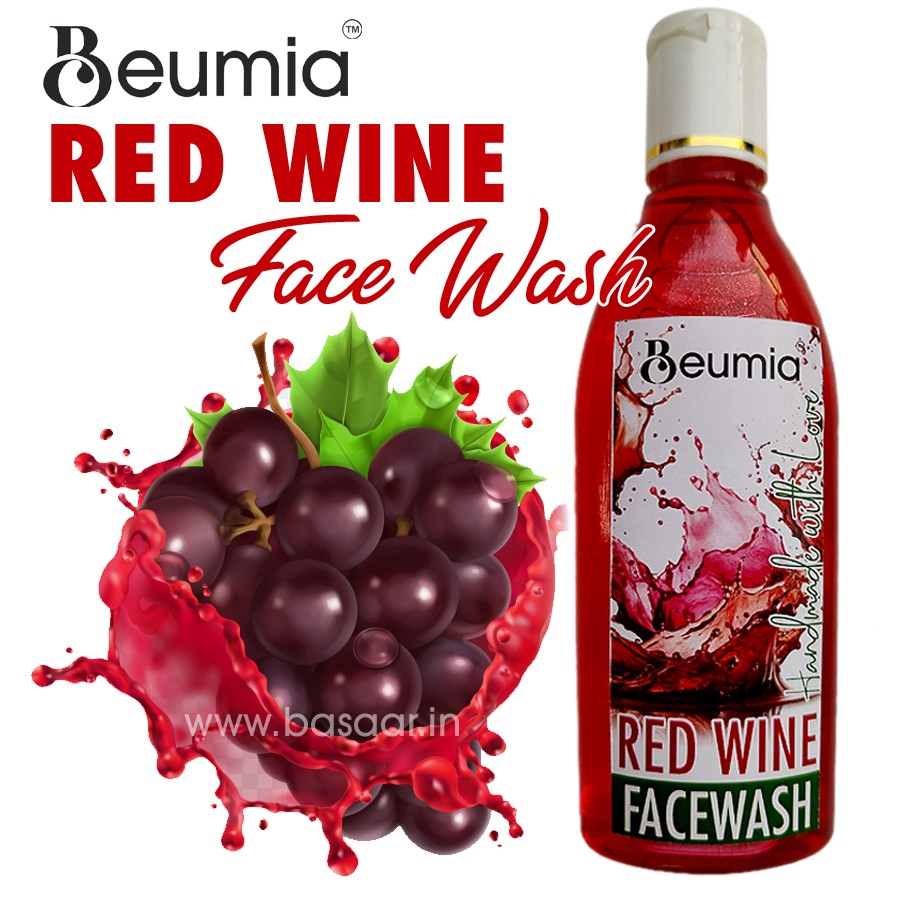 Beumia™ Red Wine Face Wash free from Paraben and with natural ingredients Keeps your Face Fresh and clean throughout the day (100ml)