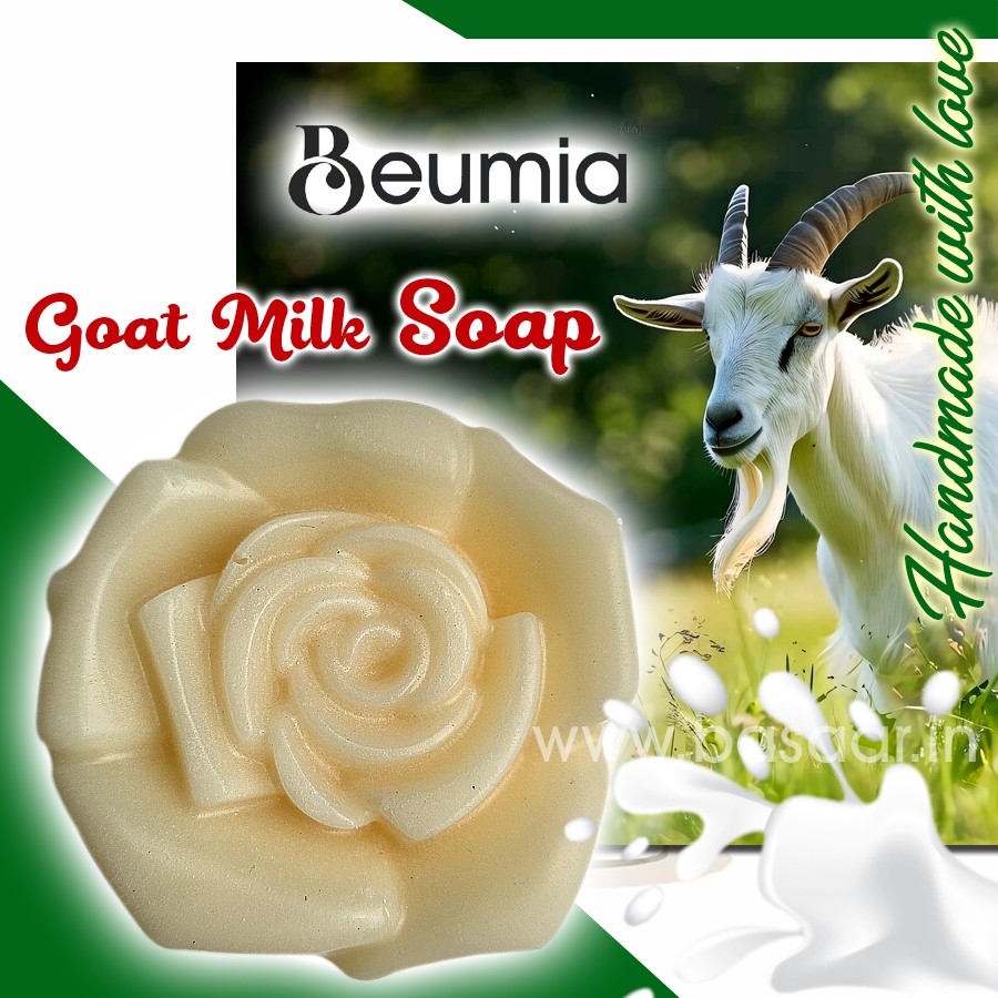 Beumia™ Artisan Goat Milk Soap – Gentle Skincare with Antibacterial & Antifungal Benefits, 100g