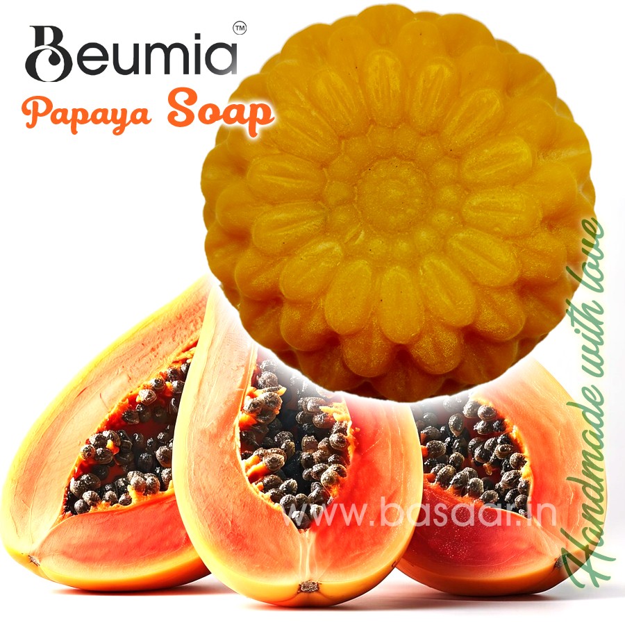 Beumia™ Papaya Soap – Natural Papaya Fruit Extract for Glowing, Nourished, and Eco-Friendly Skin Care Soap