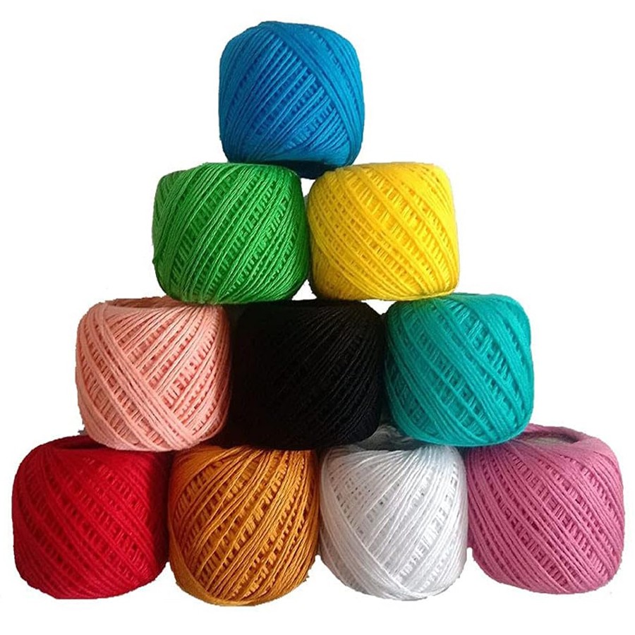 Eco-Friendly Multicolor Cotton Thread for Flower Tying and Craft Projects – Small Size