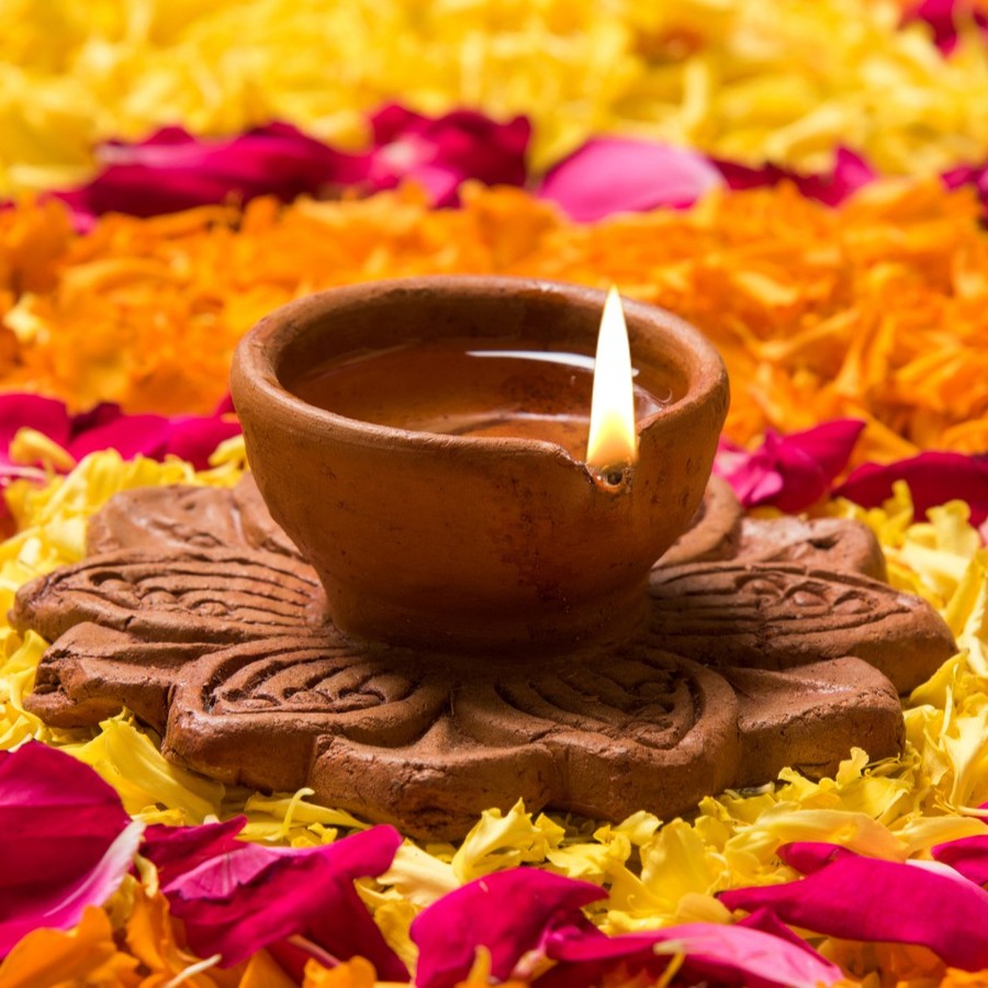 Pure Source India Natural Clay Diwali Diyas | Traditional Mitti Ke Diye for Pooja & Decor | Earthen Clay Diva | Multipurpose Handmade Pooja Items